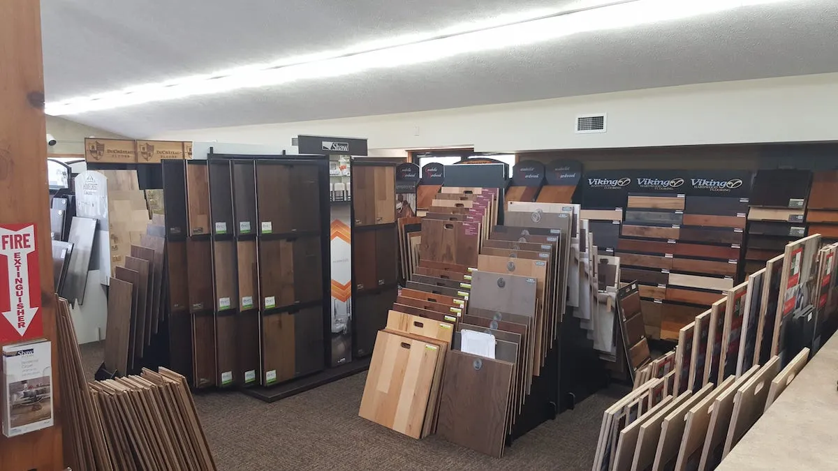 Product samples at store | Rockford Floor Covering